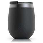 10oz Wine Tumbler, Black, Matte Image