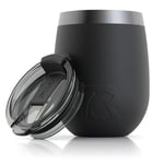 10oz Wine Tumbler, Black, Matte Image