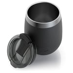 10oz Wine Tumbler, Black, Matte Image