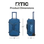 Medium Road Trip Rolling Duffle Bag, Navy & Denim Image