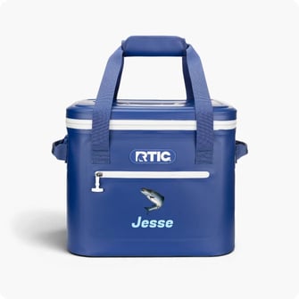 Personalized blue RTIC Soft cooler