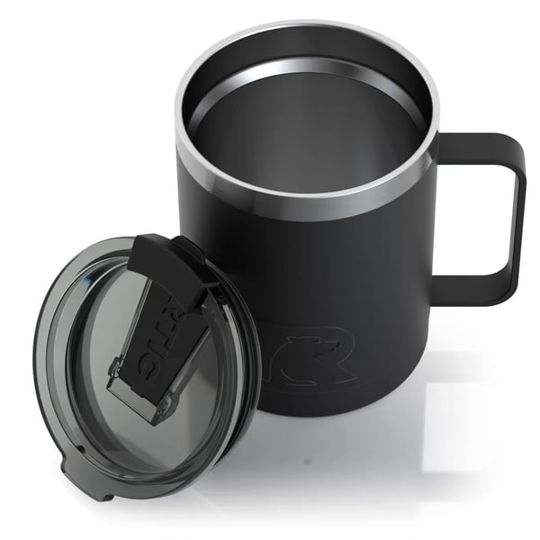 12oz Coffee Mug, Black, Matte Image