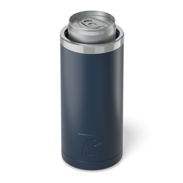 12oz Essential Skinny Can Cooler, Navy, Matte Image