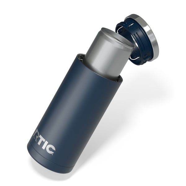12oz Essential Skinny Can Cooler, Navy, Matte Image