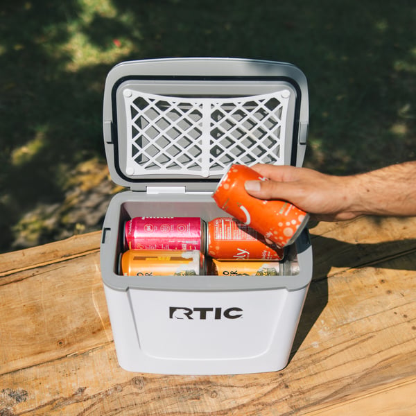 8 QT Road Trip Personal Cooler, White & Grey Image