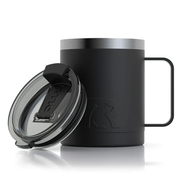 12oz Coffee Mug, Black, Matte Image