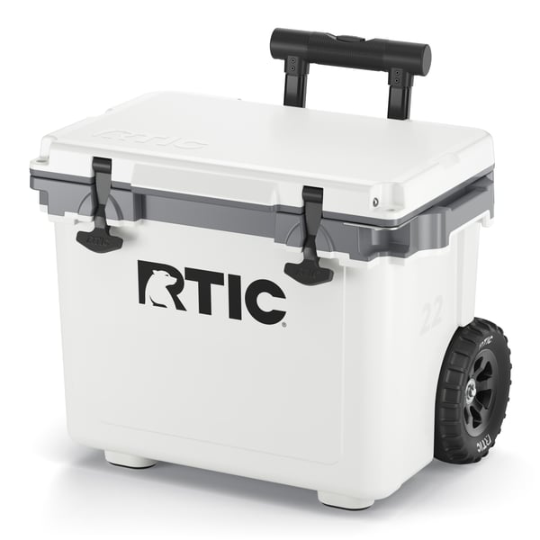 22 QT Ultra-Light Wheeled Cooler, White & Grey Image