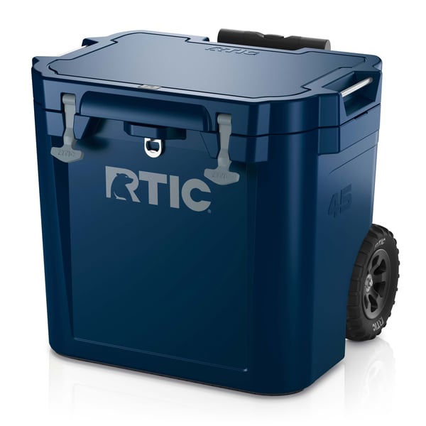 45 QT Ultra-Tough Wheeled Cooler, Navy Image