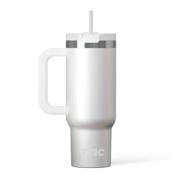 30oz Road Trip Tumbler, White Glitter Image
