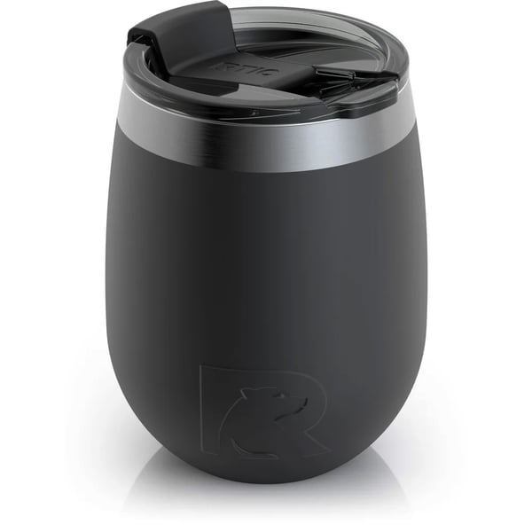 10oz Wine Tumbler, Black, Matte Image