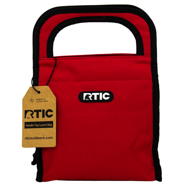 Insulated Gel Handle Lunch Bag, Red Image
