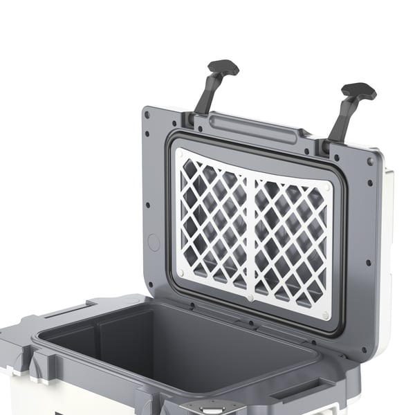 22 QT Ultra-Light Wheeled Cooler, White & Grey Image