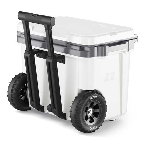 22 QT Ultra-Light Wheeled Cooler, White & Grey Image