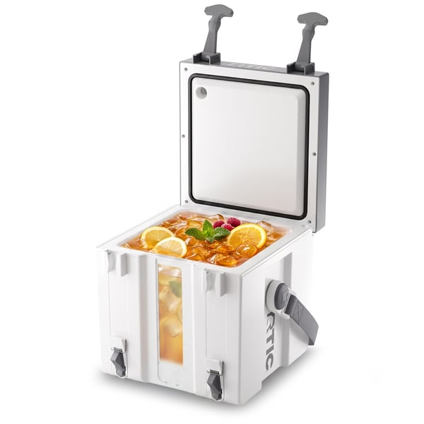 3 Gallon Halftime Water Cooler, White & Grey Image
