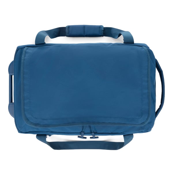 Medium Road Trip Rolling Duffle Bag, Navy & Denim Image