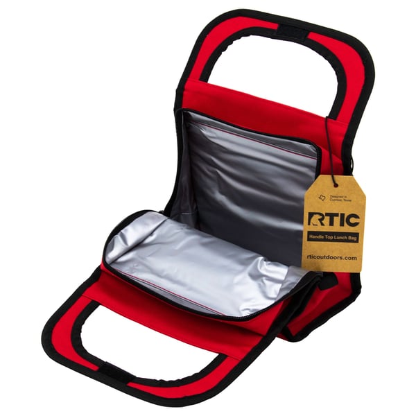 Insulated Gel Handle Lunch Bag, Red Image