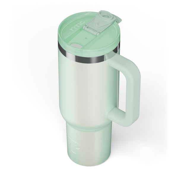 40oz Road Trip Tumbler, Fresh Mint Glitter Image