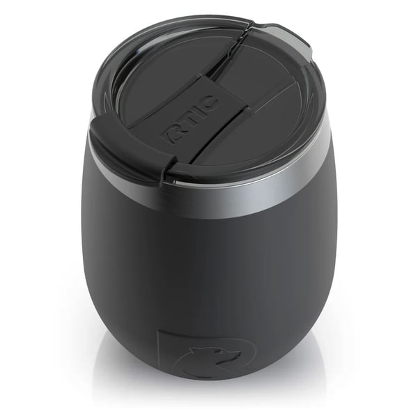 10oz Wine Tumbler, Black, Matte Image