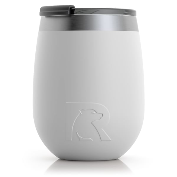 10oz Wine Tumbler, White, Matte Image