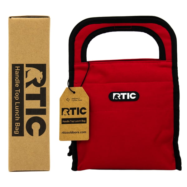 Insulated Gel Handle Lunch Bag, Red Image