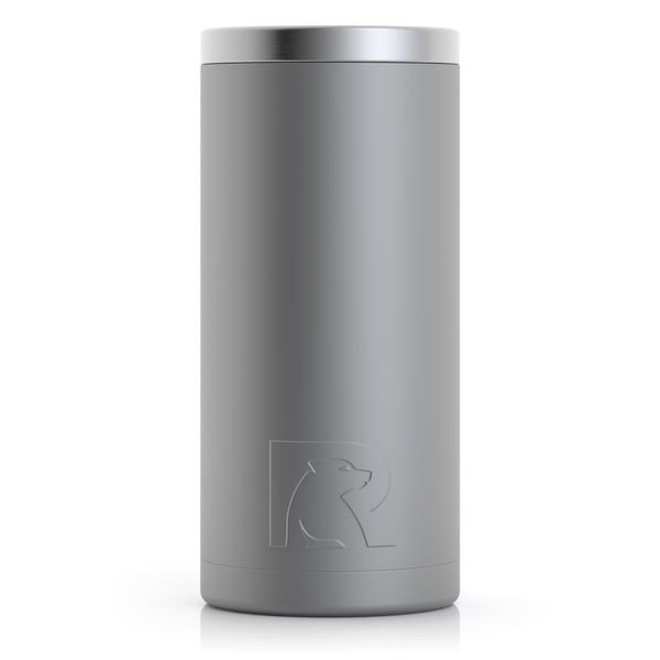 12oz Essential Skinny Can Cooler, Graphite, Matte Image