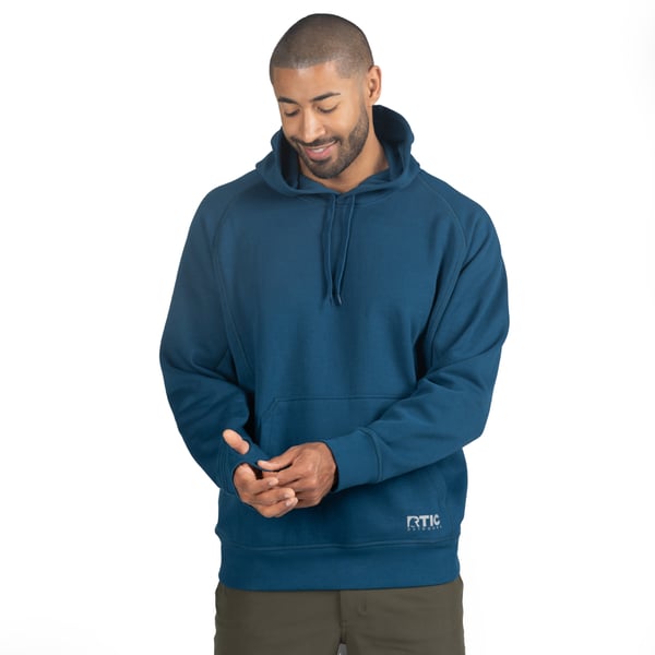 Water-Repellent Pullover Hoodie - Relaxed Fit, Dark Navy, L Image