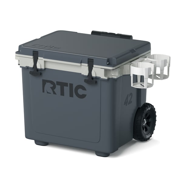 42 QT Ultra-Light Wheeled Cooler, Dark Grey & Cool Grey Image