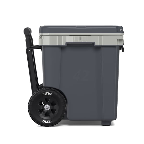42 QT Ultra-Light Wheeled Cooler, Dark Grey & Cool Grey Image