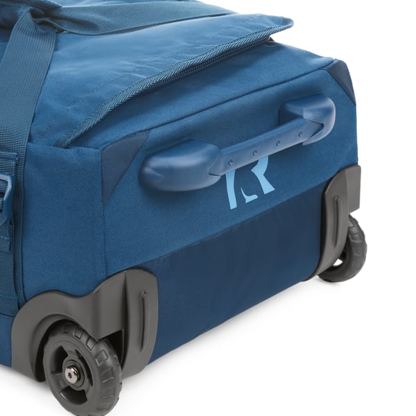 Medium Road Trip Rolling Duffle Bag, Navy & Denim Image