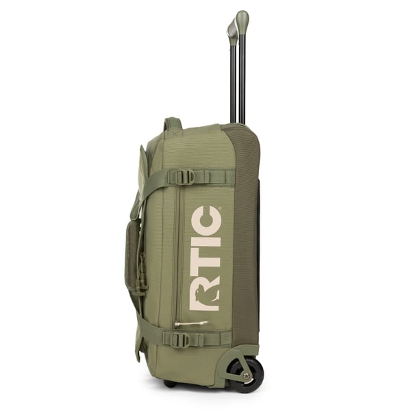 Medium Road Trip Rolling Duffle Bag, Olive & Beach Image