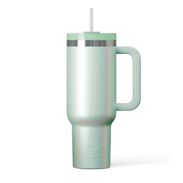 40oz Road Trip Tumbler, Fresh Mint Glitter Image