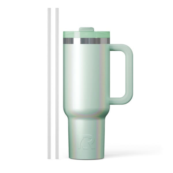 40oz Road Trip Tumbler, Fresh Mint Glitter Image