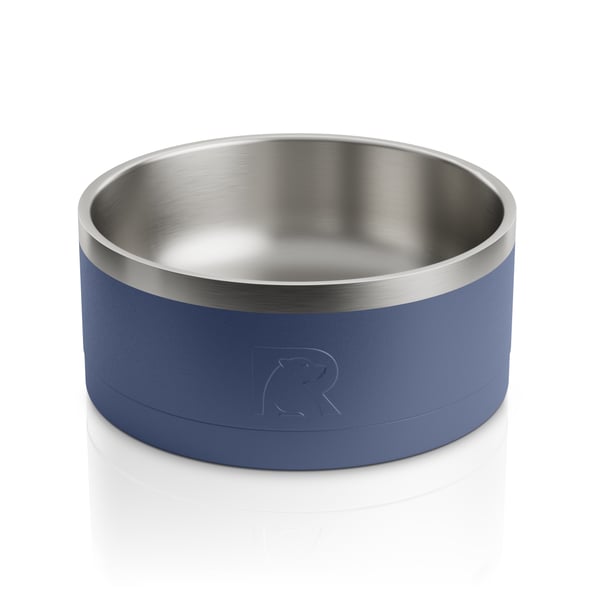 Small 3-In-1 Dog Bowl, Navy & Graphite Image