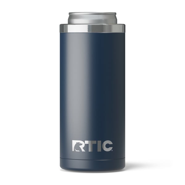 12oz Essential Skinny Can Cooler, Navy, Matte Image
