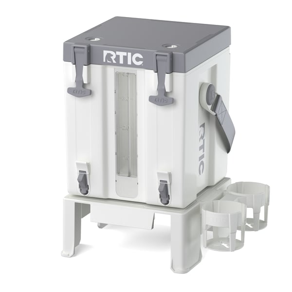 4 Gallon Double-Time Water Cooler, White & Grey Image