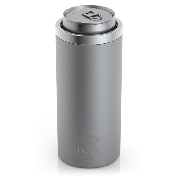 12oz Essential Skinny Can Cooler, Graphite, Matte Image