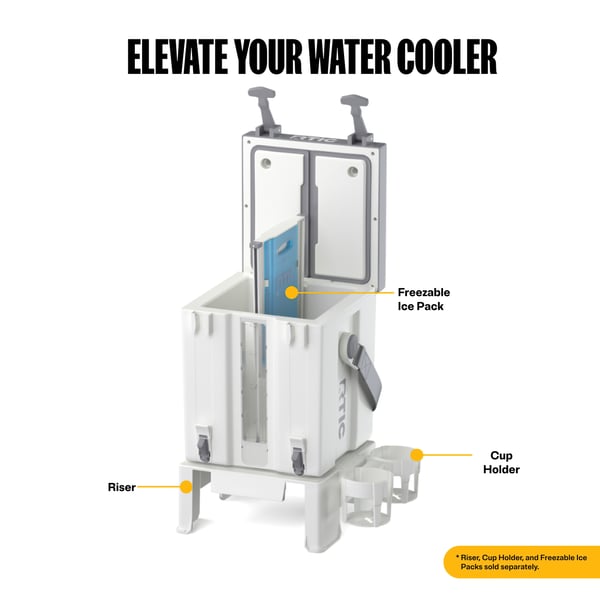 4 Gallon Double-Time Water Cooler, White & Grey Image