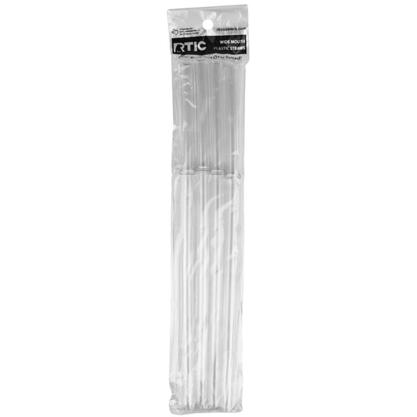 Straws, Clear Plastic, 4 Pack Image