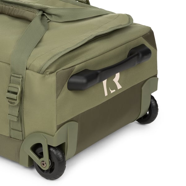 Medium Road Trip Rolling Duffle Bag, Olive & Beach Image