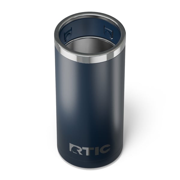 12oz Essential Skinny Can Cooler, Navy, Matte Image