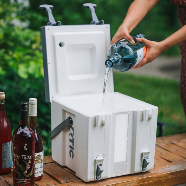 3 Gallon Halftime Water Cooler, White & Grey Image