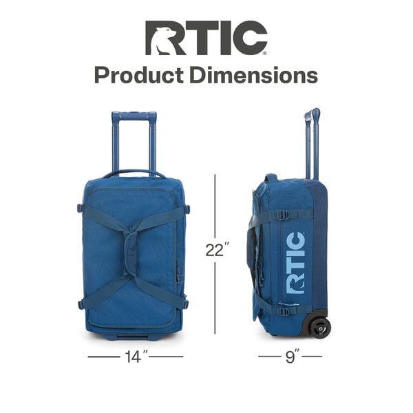 Medium Road Trip Rolling Duffle Bag, Navy & Denim Image