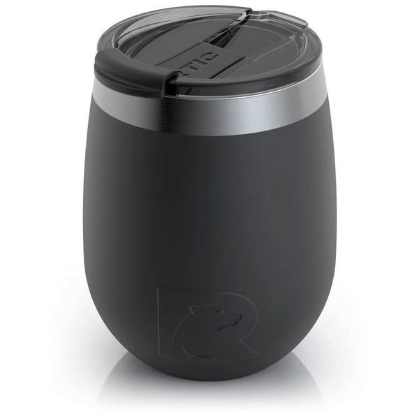 10oz Wine Tumbler, Black, Matte Image