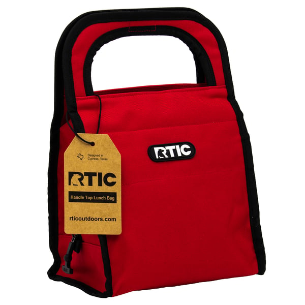 Insulated Gel Handle Lunch Bag, Red Image