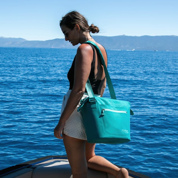 16 Can Marina Waterproof Tote Cooler, Teal, image 9 of 9