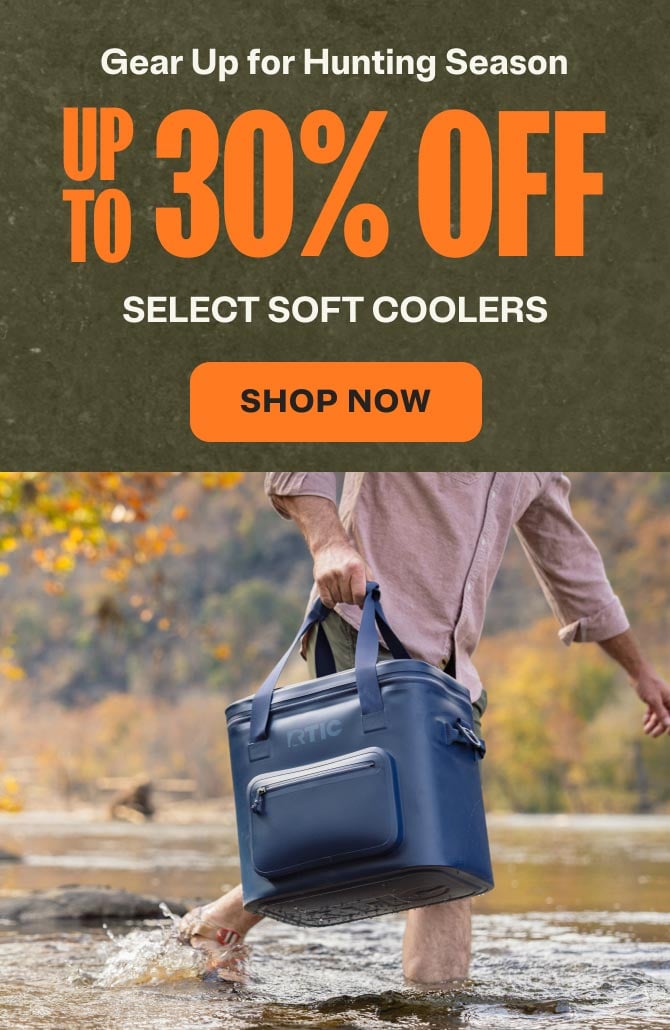 Up to 30% off Select Soft Coolers