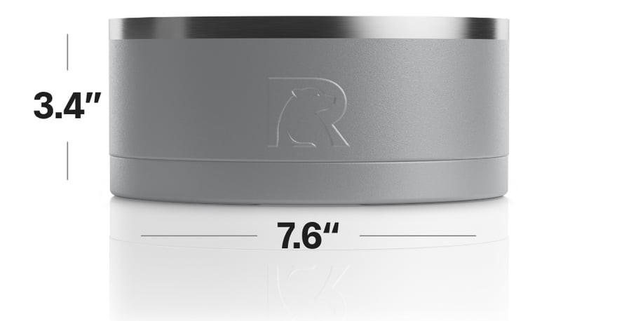 RTIC Large Dog Bowl dimensions.