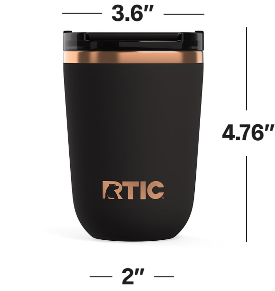 RTIC 12oz Daybreak Coffee Cup dimensions