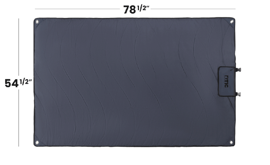 laid flat Anywhere Blanket dimensions