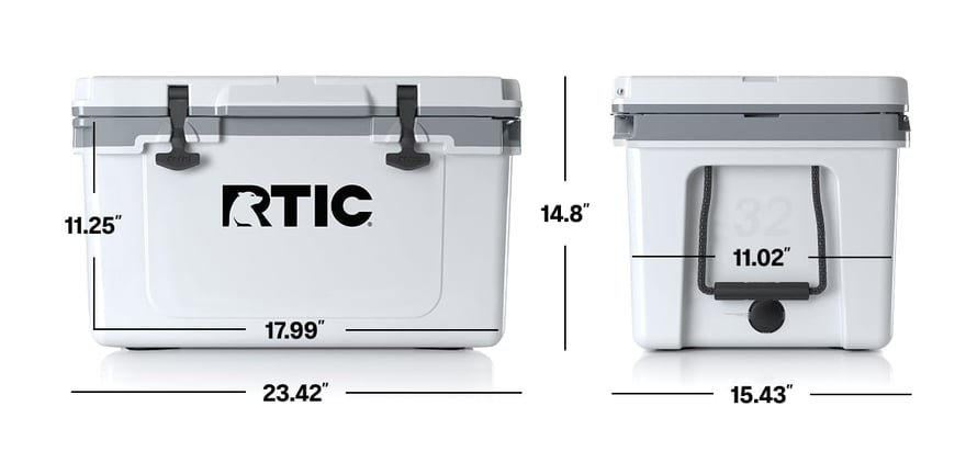32 QT Ultra-Light Cooler dimensions